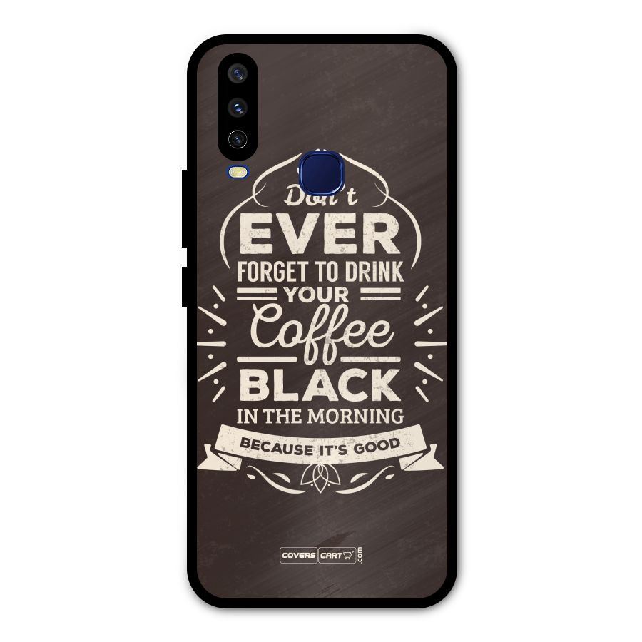 Morning Coffee Love Metal Back Case for Vivo V17