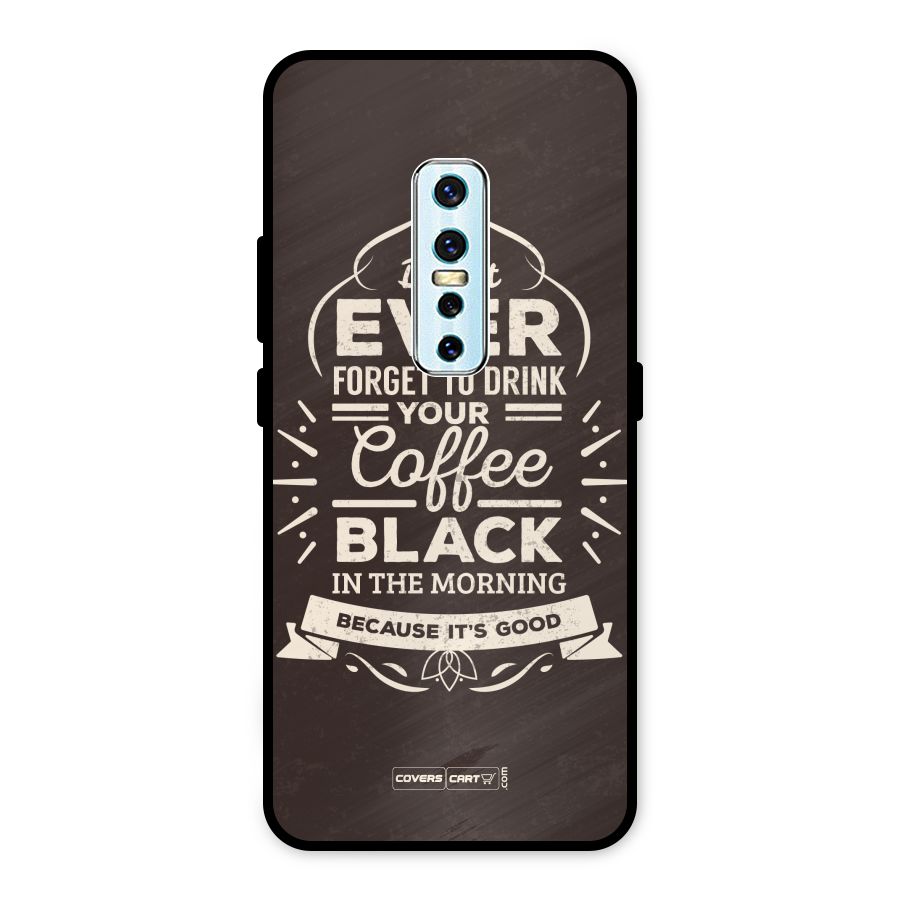 Morning Coffee Love Metal Back Case for Vivo V17 Pro