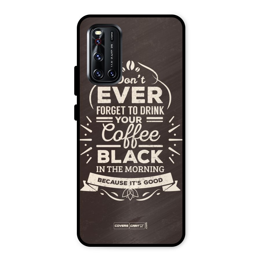 Morning Coffee Love Metal Back Case for Vivo V19