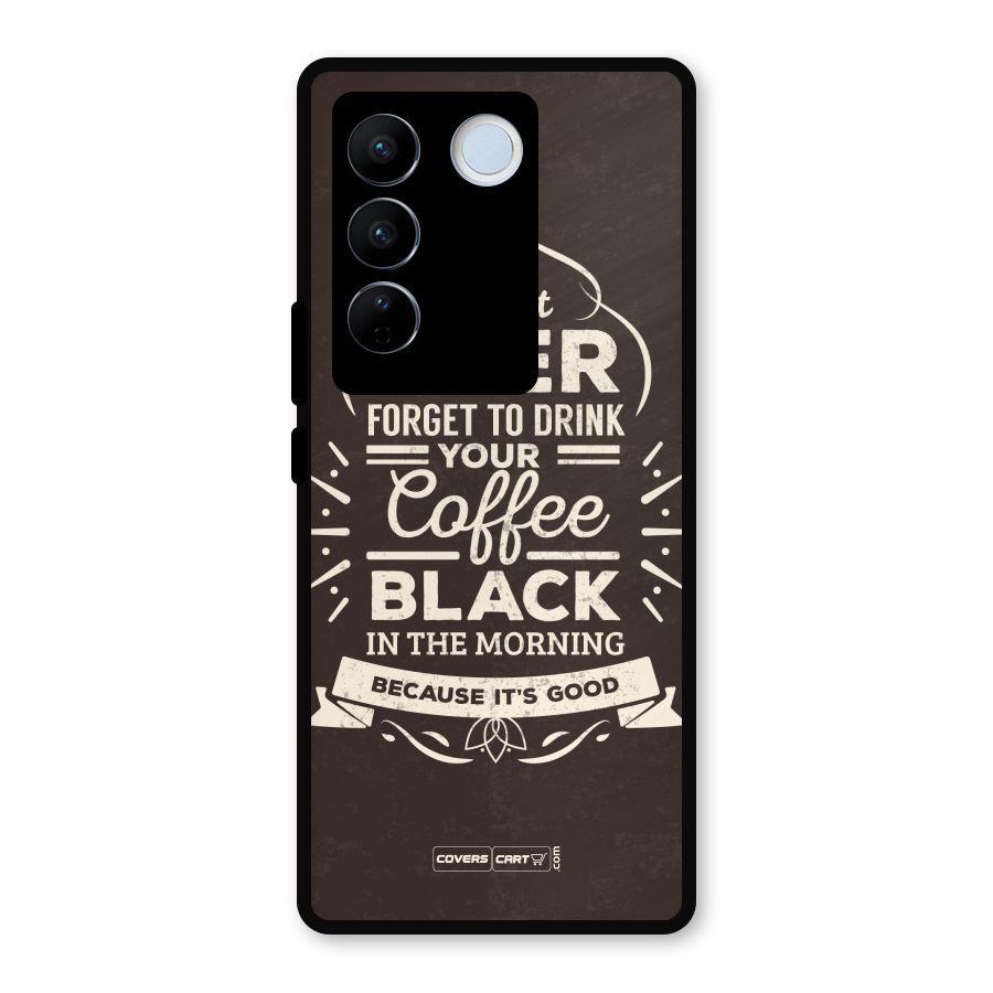 Morning Coffee Love Metal Back Case for Vivo V27