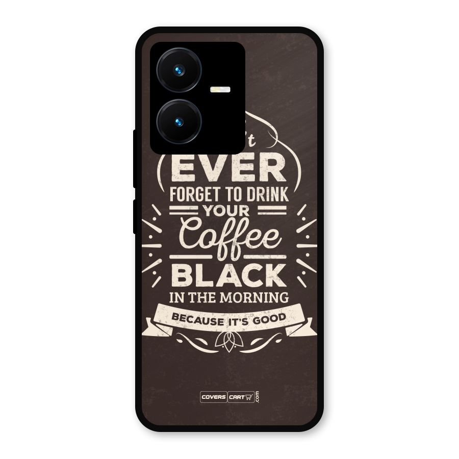Morning Coffee Love Metal Back Case for Vivo Y22