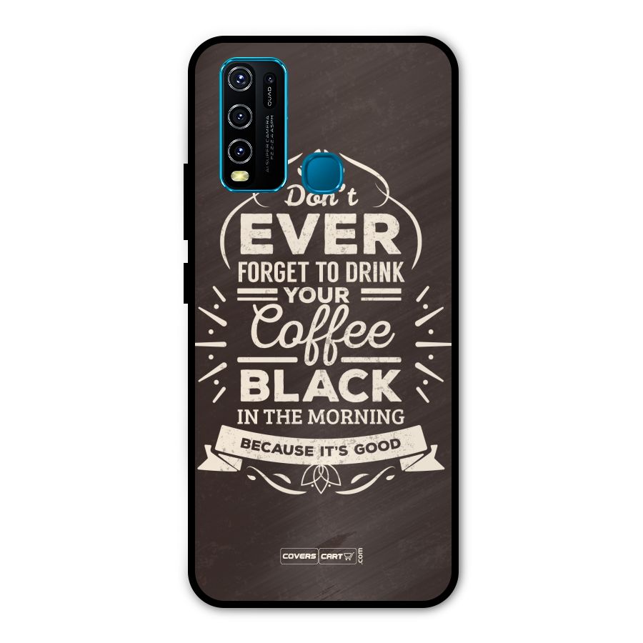 Morning Coffee Love Metal Back Case for Vivo Y30