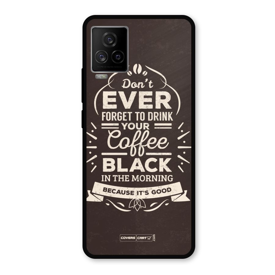 Morning Coffee Love Metal Back Case for iQOO 7 Legend 5G