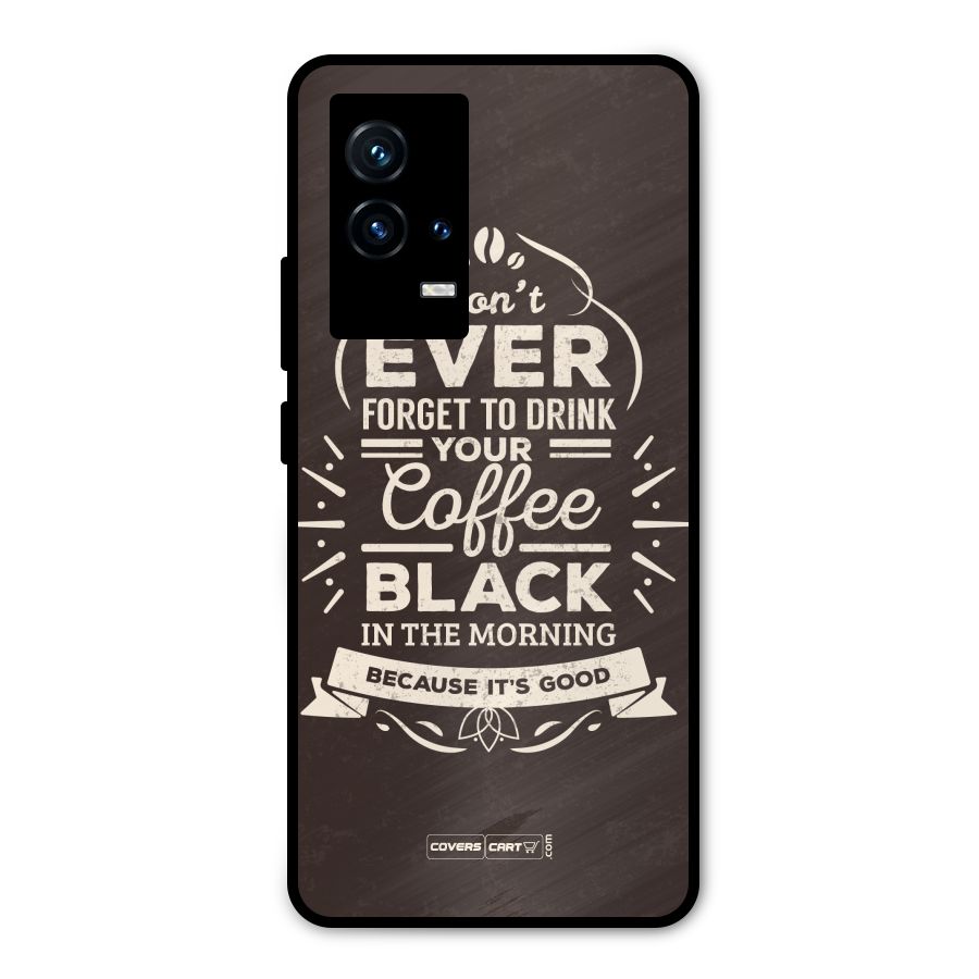 Morning Coffee Love Metal Back Case for iQOO 9 5G