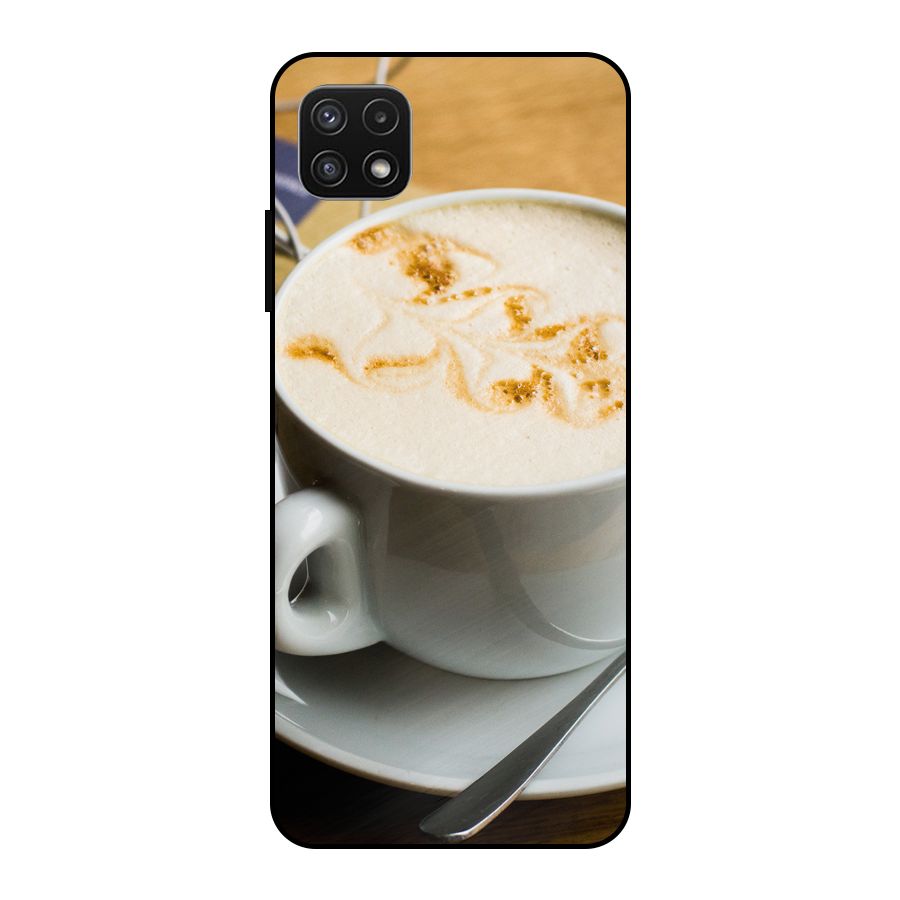 Morning Coffee Metal Back Case for Galaxy A22 5G