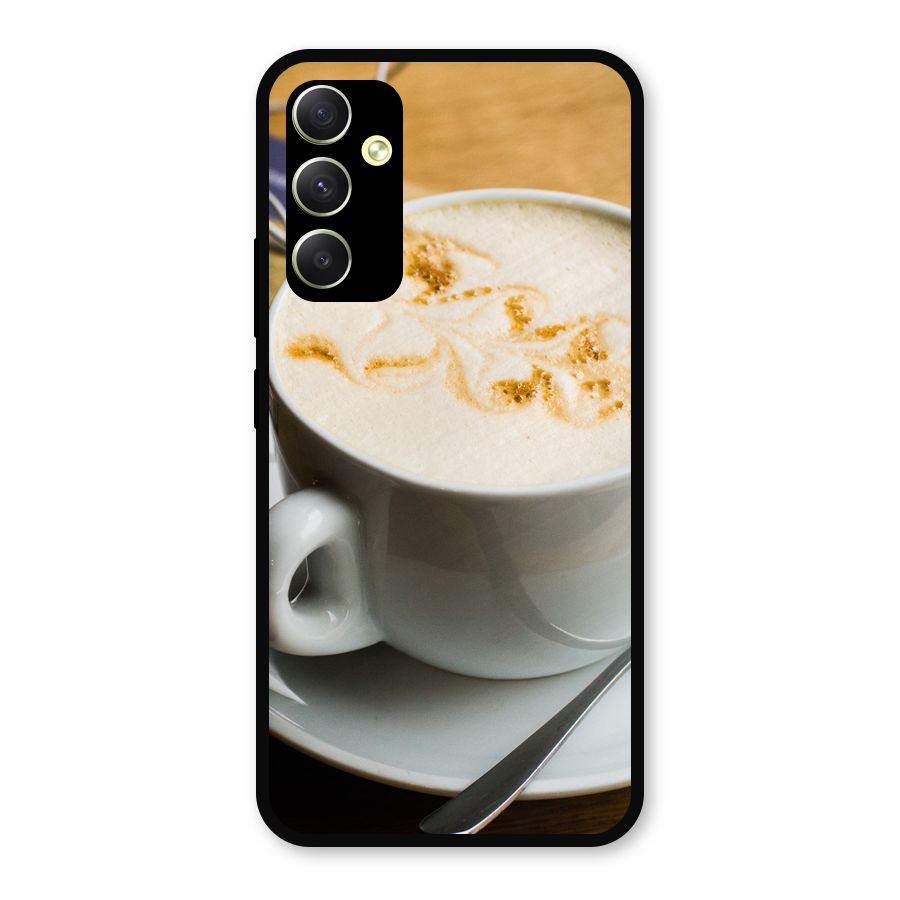 Morning Coffee Metal Back Case for Galaxy A34