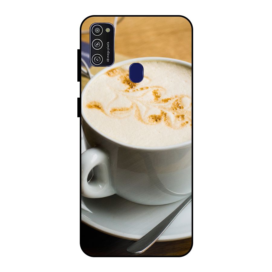 Morning Coffee Metal Back Case for Galaxy M21