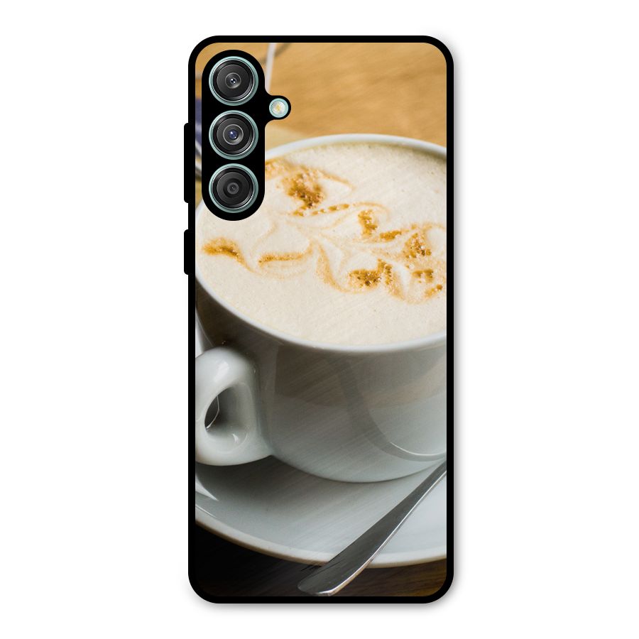 Morning Coffee Metal Back Case for Galaxy M55 5G