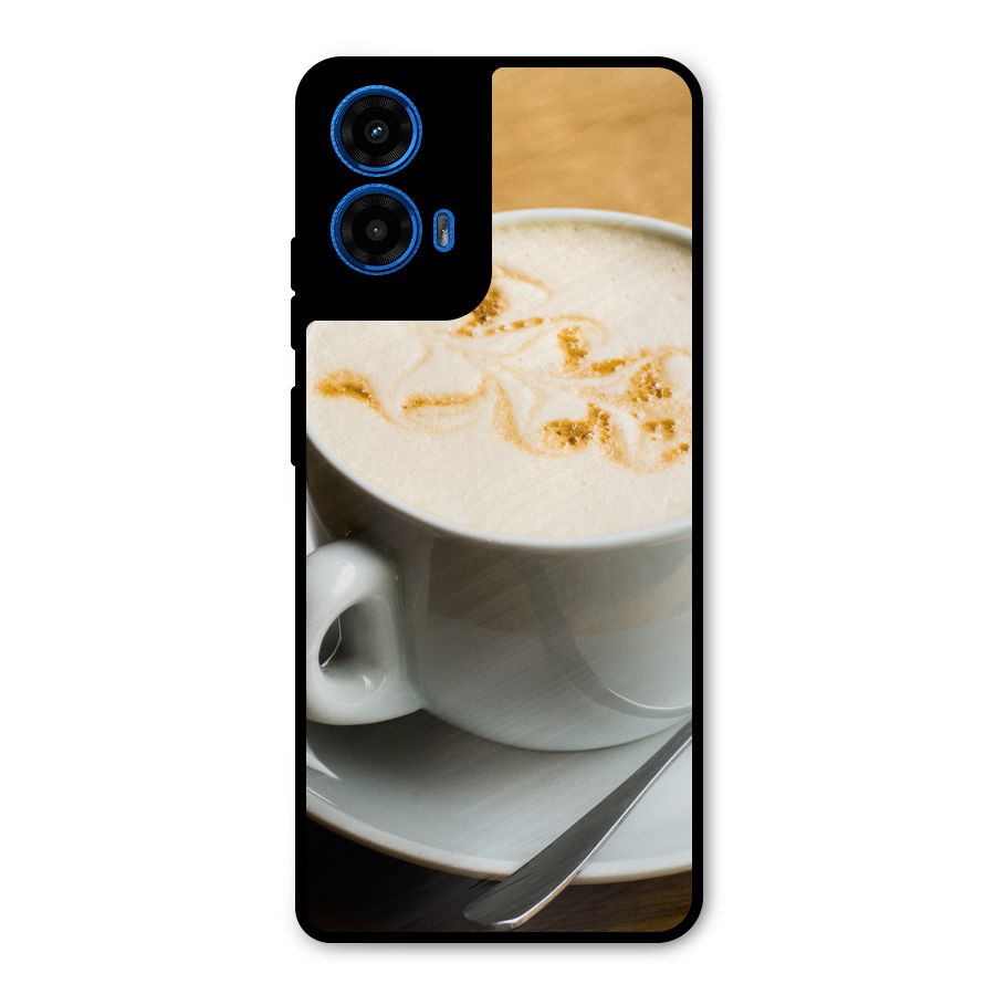 Morning Coffee Metal Back Case for Moto G45