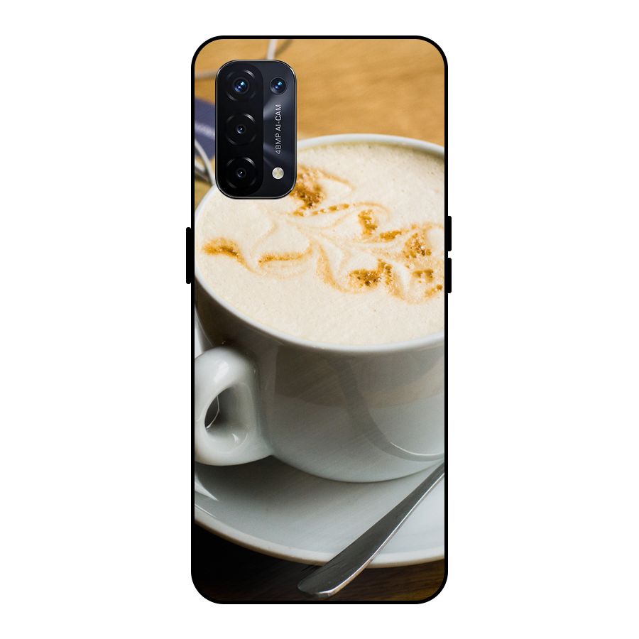 Morning Coffee Metal Back Case for Oppo A74 5G