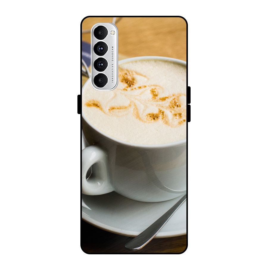 Morning Coffee Metal Back Case for Oppo Reno4 Pro
