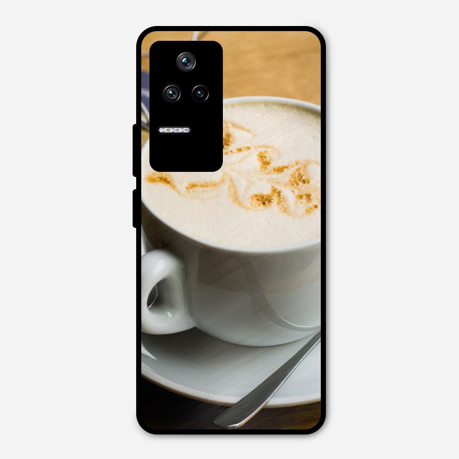 Morning Coffee Metal Back Case for Poco F4 5G