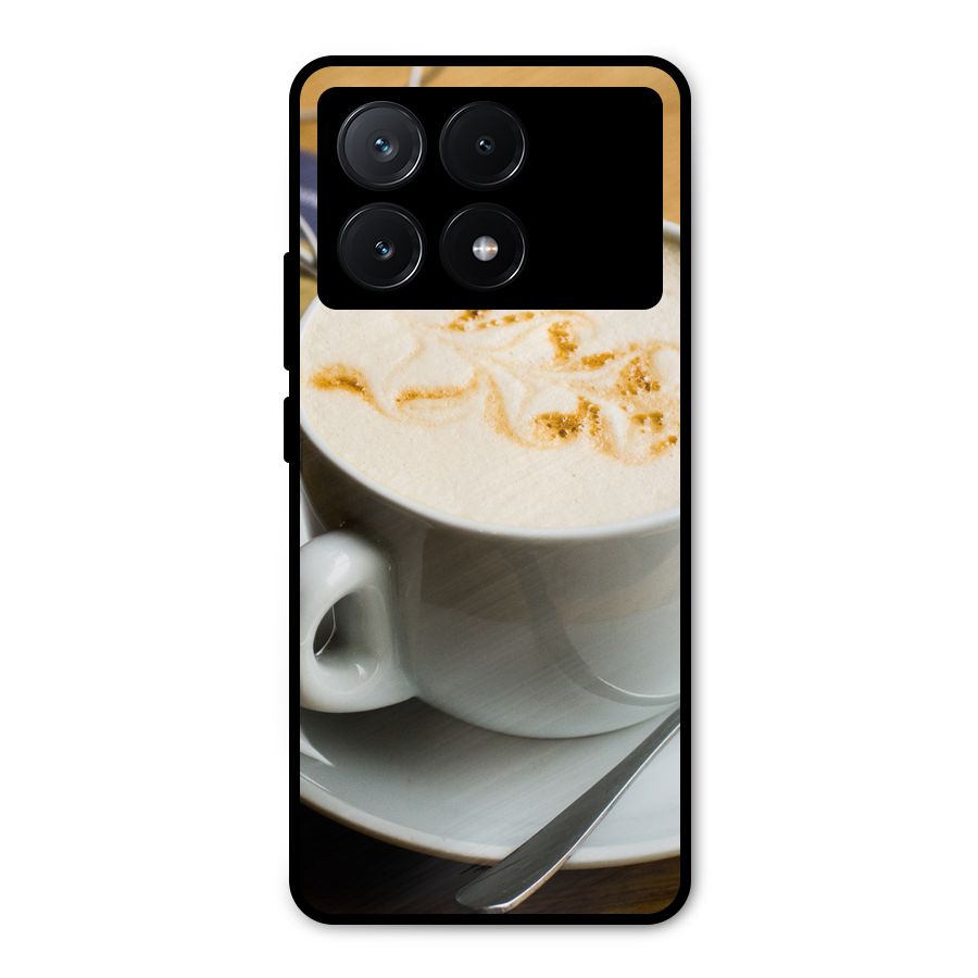 Morning Coffee Metal Back Case for Poco X6 Pro