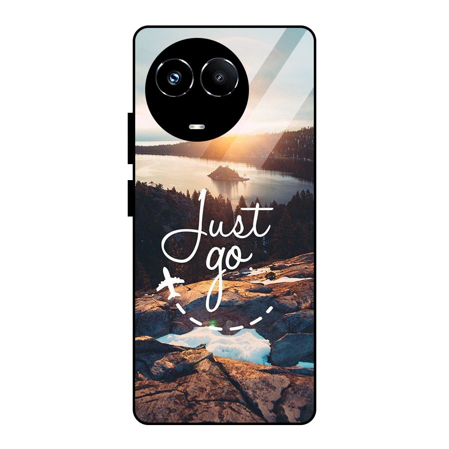 Morning Just Go Glass Back Case for Realme Narzo 60X