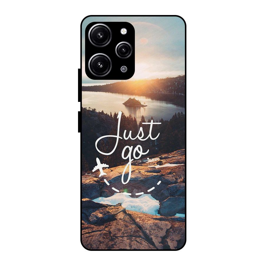 Morning Just Go Glass Back Case for Redmi 12 4G