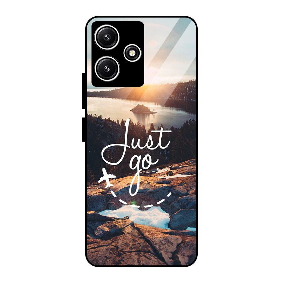 Morning Just Go Glass Back Case for Redmi 12 5G