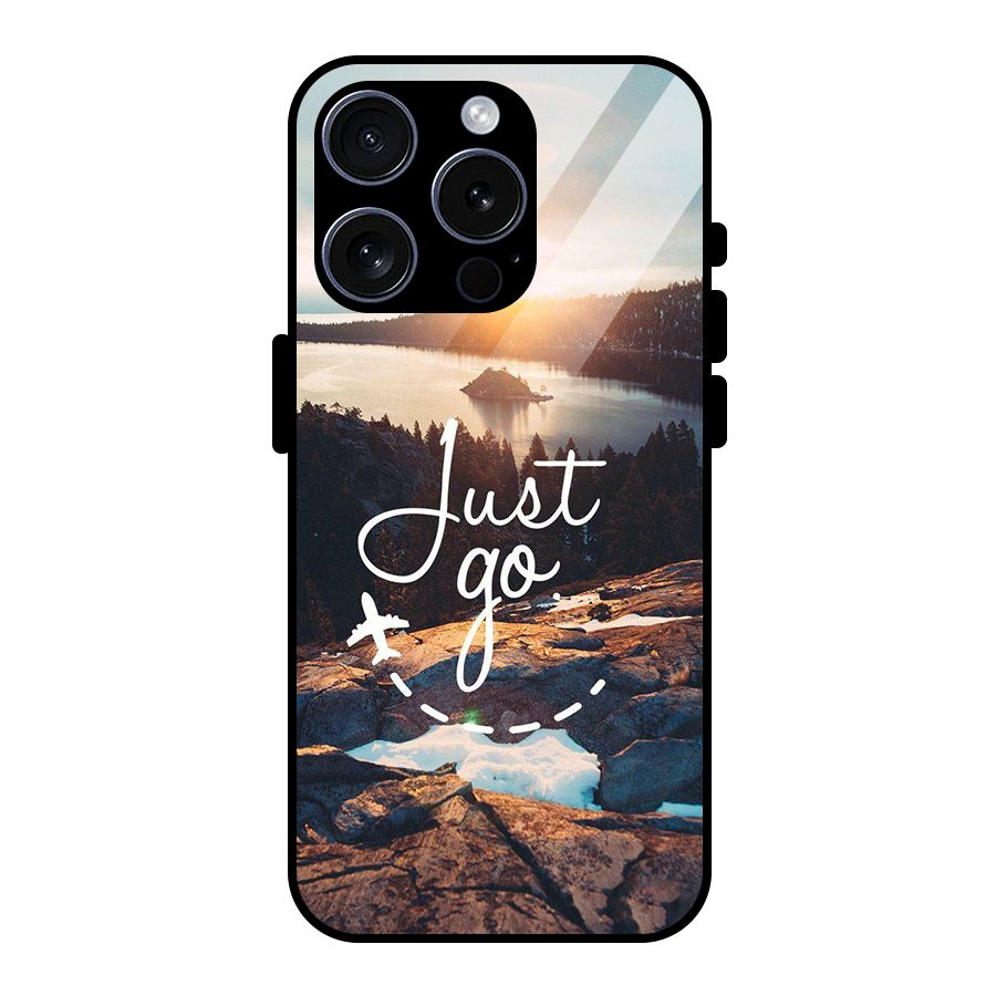 Morning Just Go Glass Back Case for iPhone 15 Pro