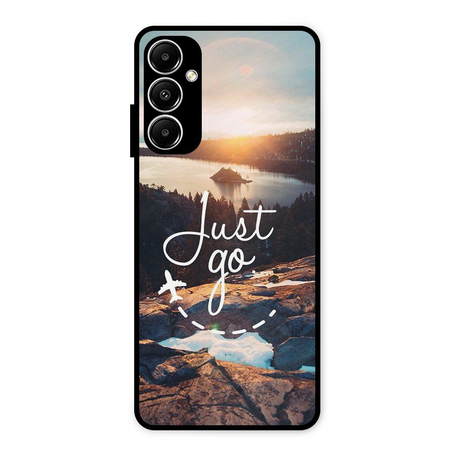 Morning Just Go Metal Back Case for Galaxy A05s