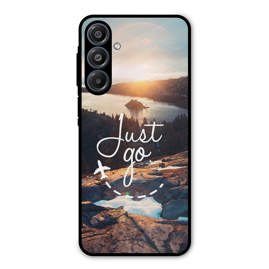 Morning Just Go Metal Back Case for Galaxy A16 5G
