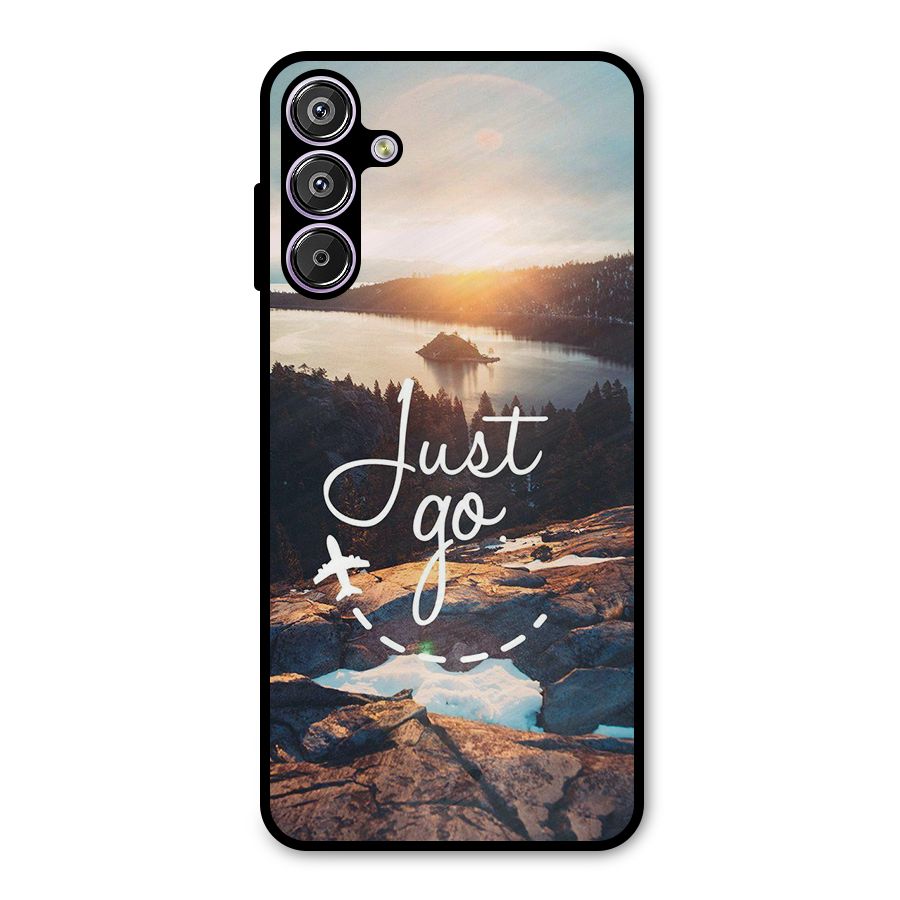 Morning Just Go Metal Back Case for Galaxy F15