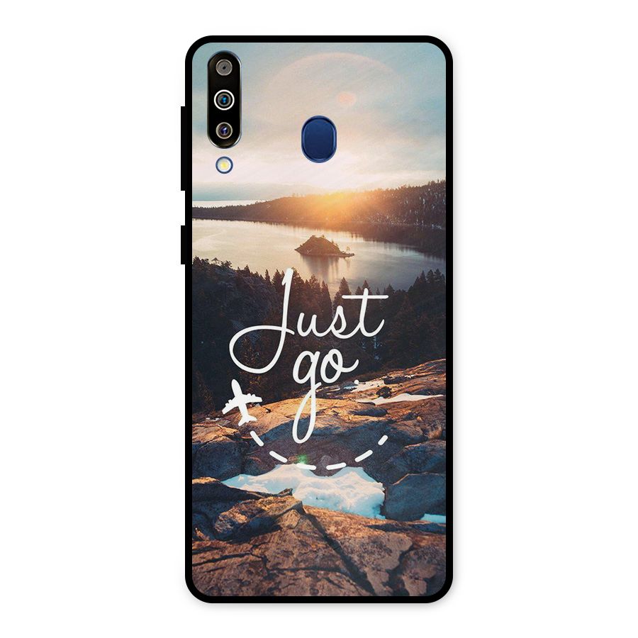 Morning Just Go Metal Back Case for Galaxy M30