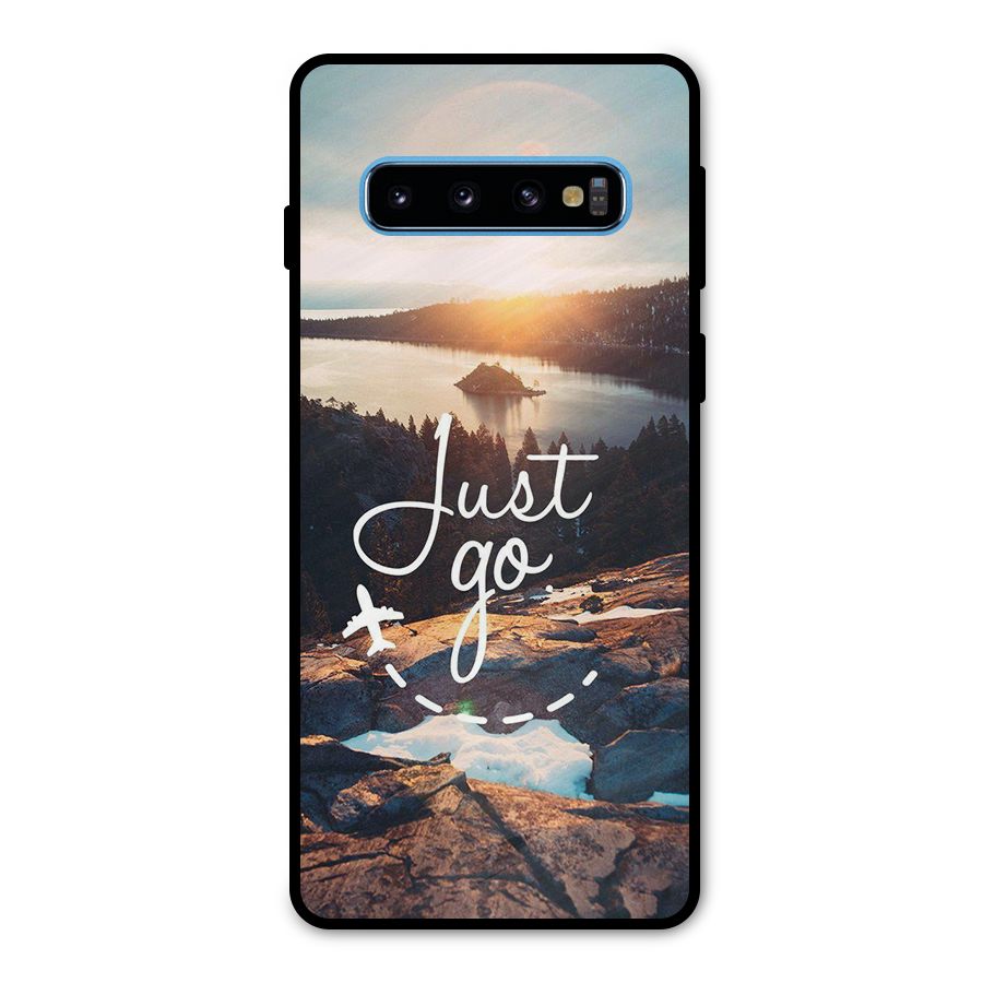Morning Just Go Metal Back Case for Galaxy S10