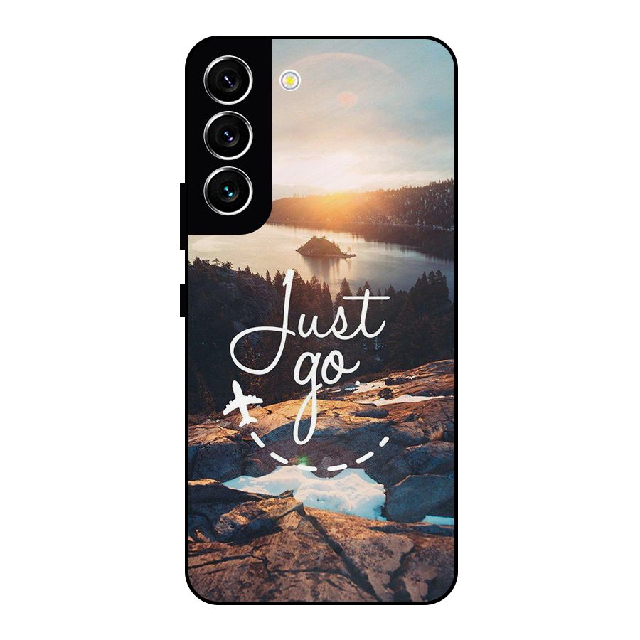Morning Just Go Metal Back Case for Galaxy S22 5G