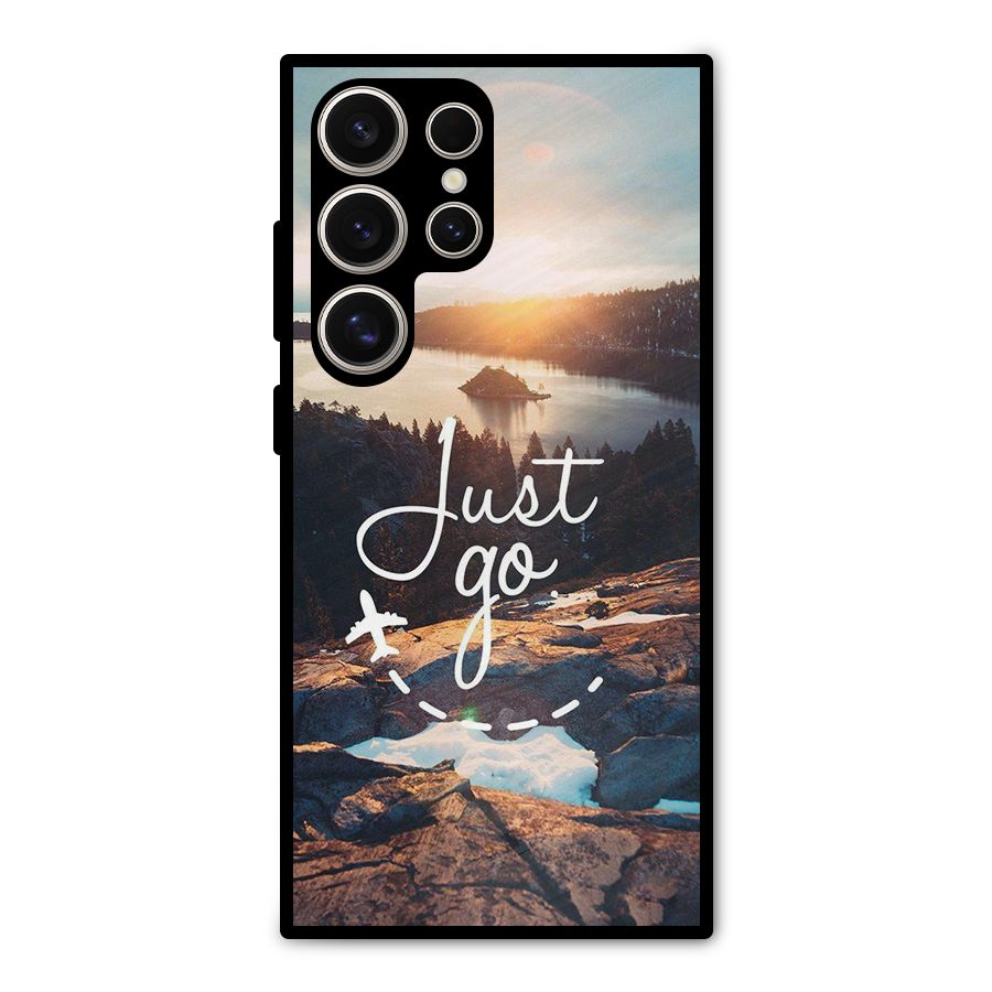 Morning Just Go Metal Back Case for Galaxy S24 Ultra