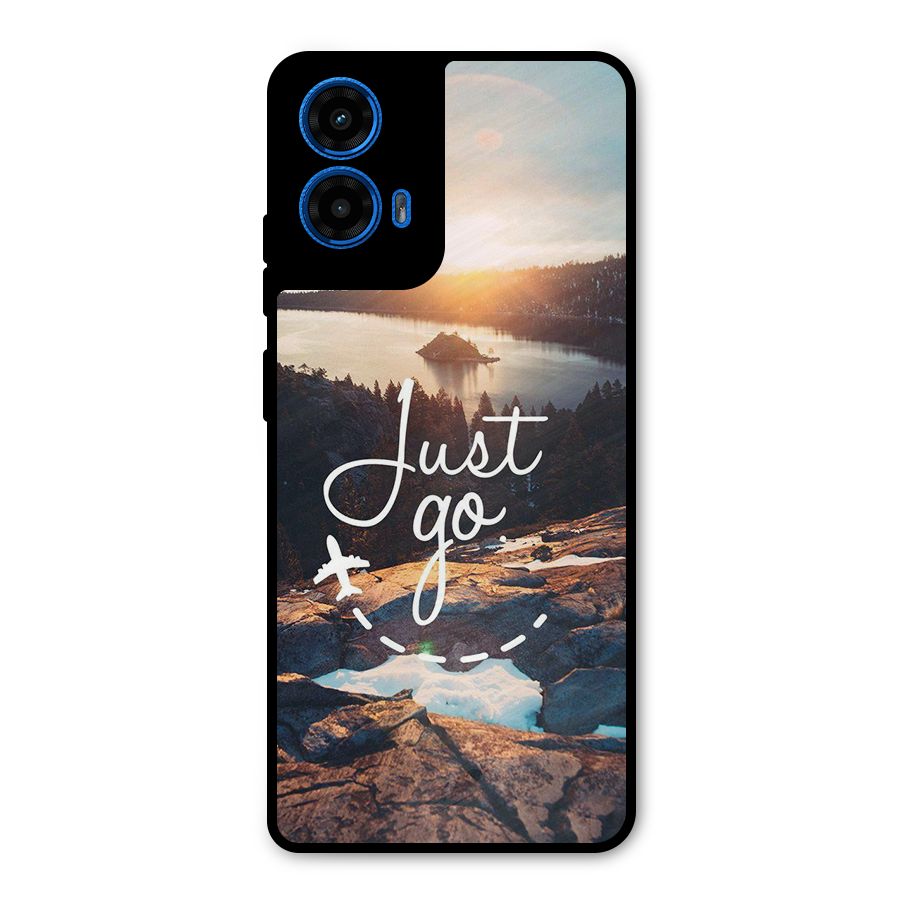 Morning Just Go Metal Back Case for Moto G45