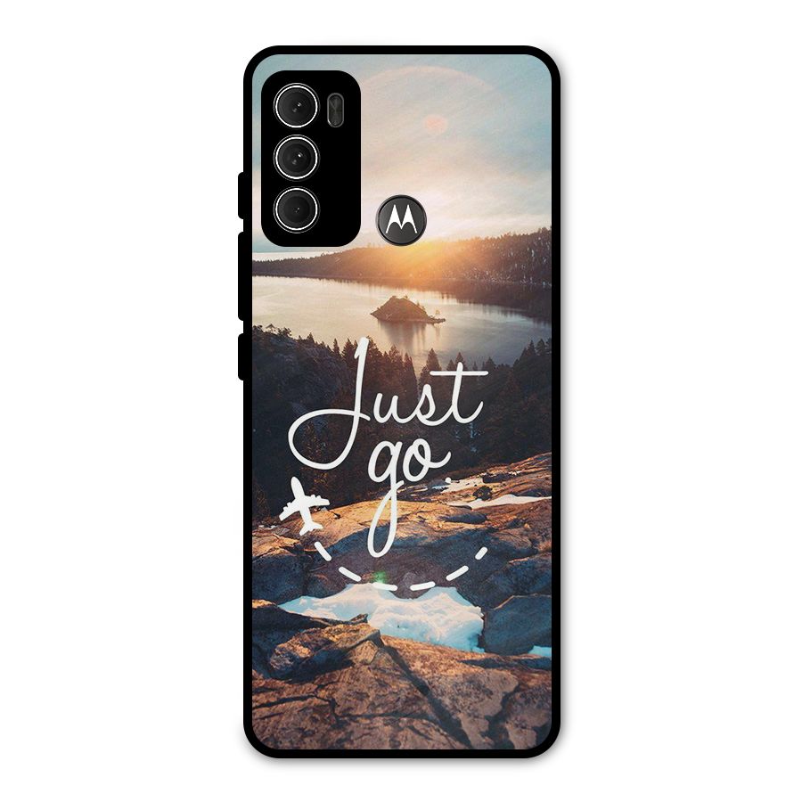 Morning Just Go Metal Back Case for Moto G60
