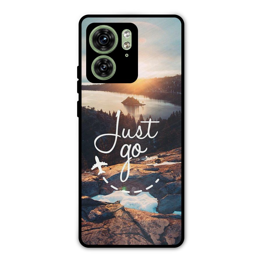 Morning Just Go Metal Back Case for Motorola Edge 40 5G