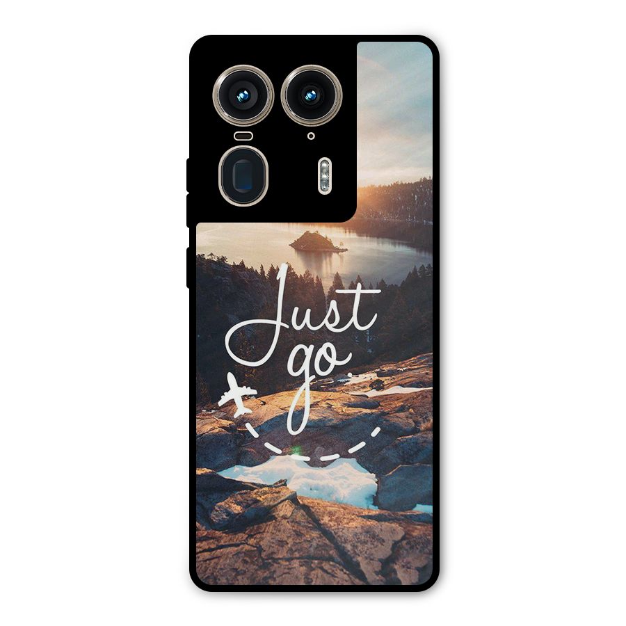 Morning Just Go Metal Back Case for Motorola Edge 50 Ultra