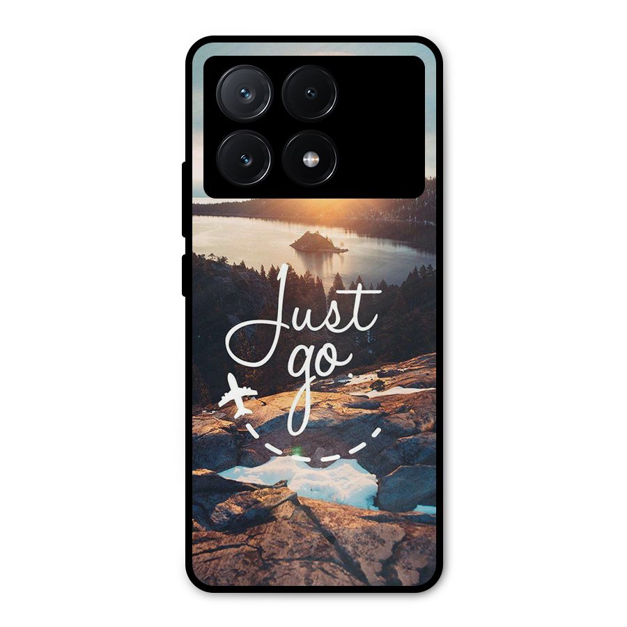 Morning Just Go Metal Back Case for Poco X6 Pro