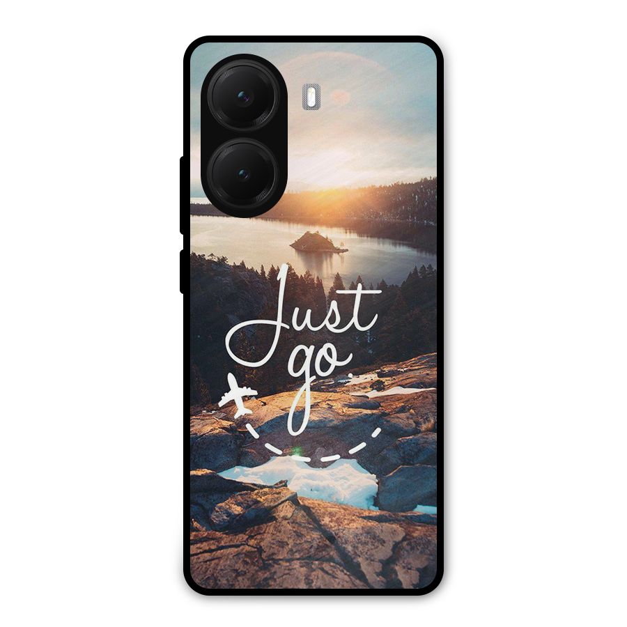Morning Just Go Metal Back Case for Poco X7 Pro