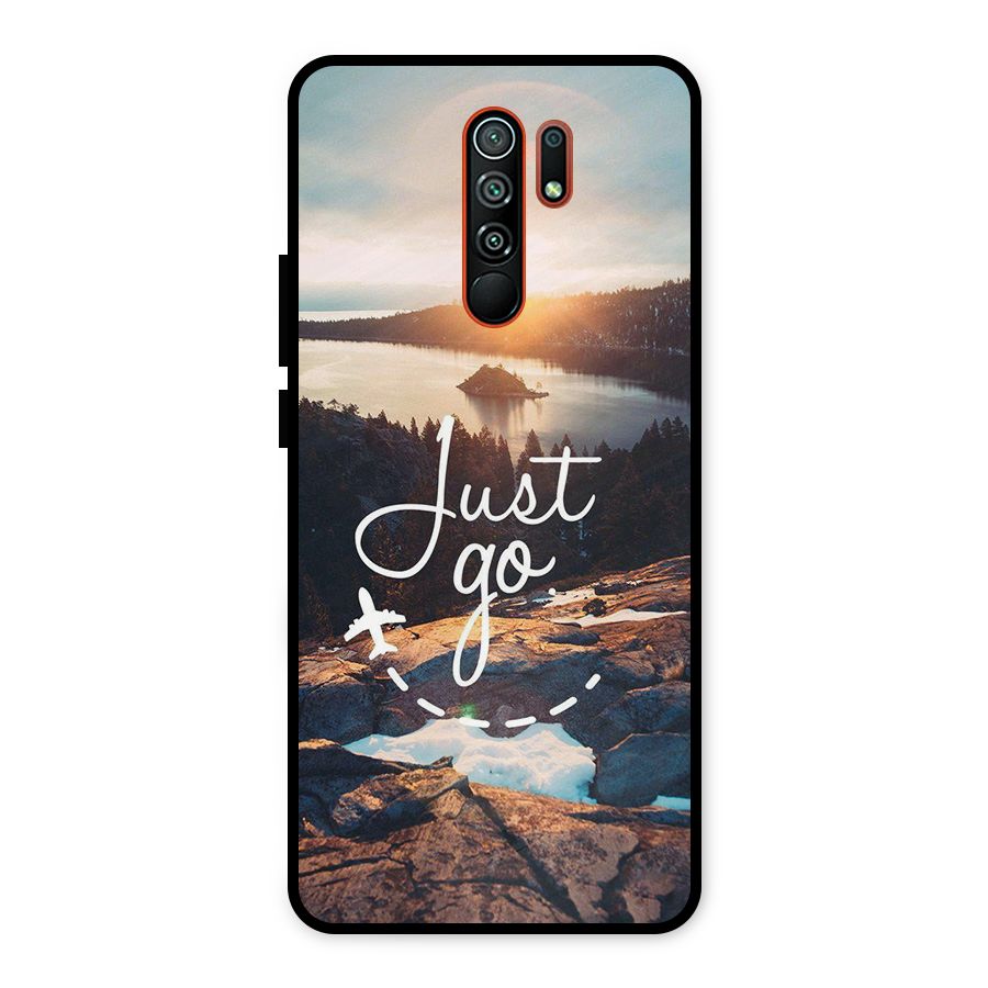 Morning Just Go Metal Back Case for Redmi 9 Prime
