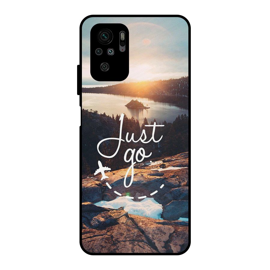Morning Just Go Metal Back Case for Redmi Note 10S