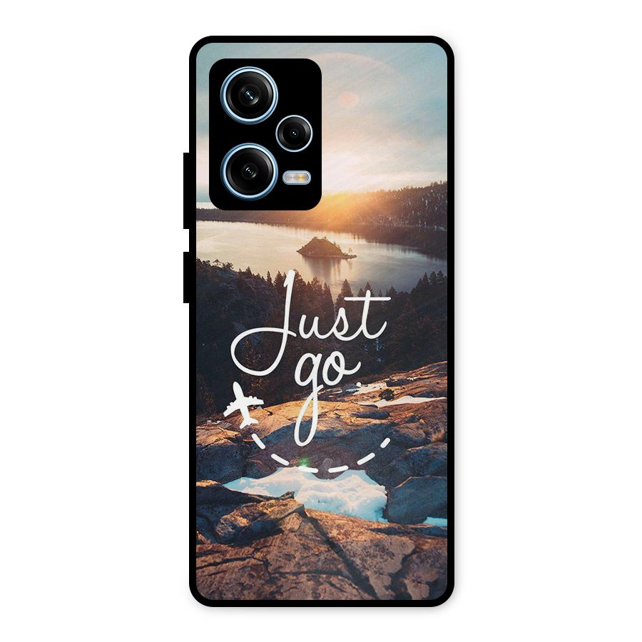 Morning Just Go Metal Back Case for Redmi Note 12 Pro