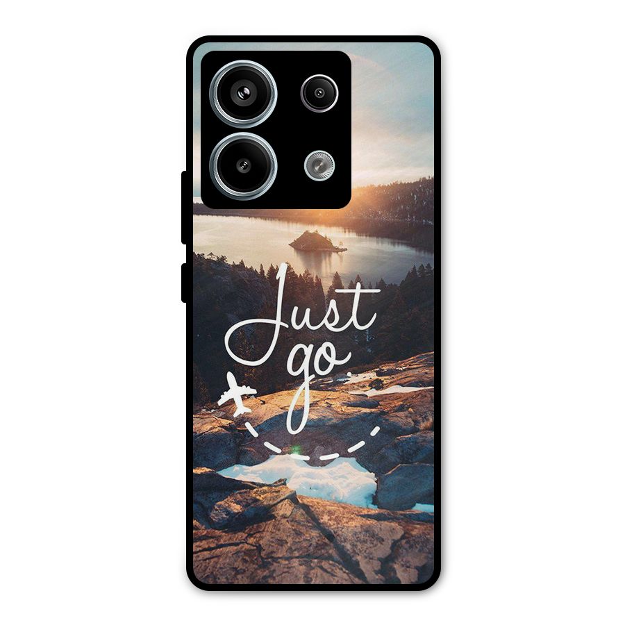 Morning Just Go Metal Back Case for Redmi Note 13 Pro 5G