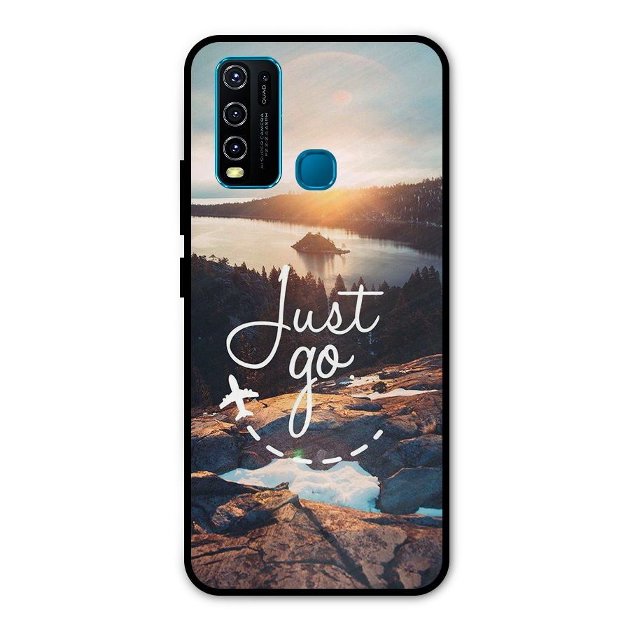 Morning Just Go Metal Back Case for Vivo Y30