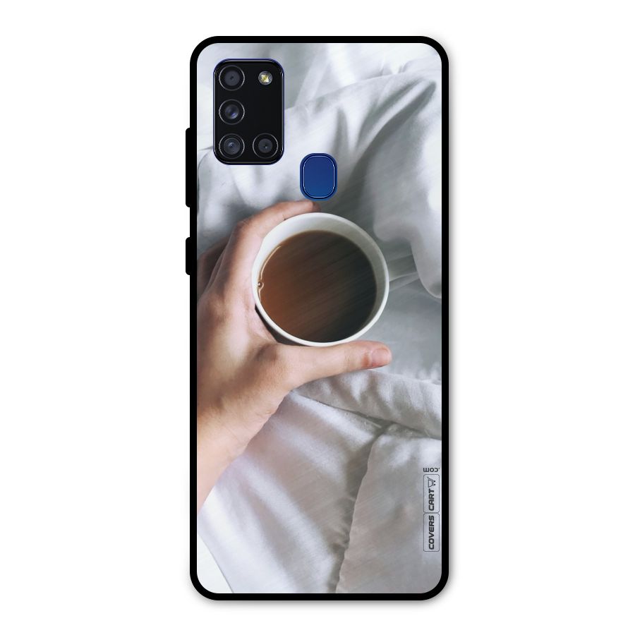Morning Mocha Metal Back Case for Galaxy A21s