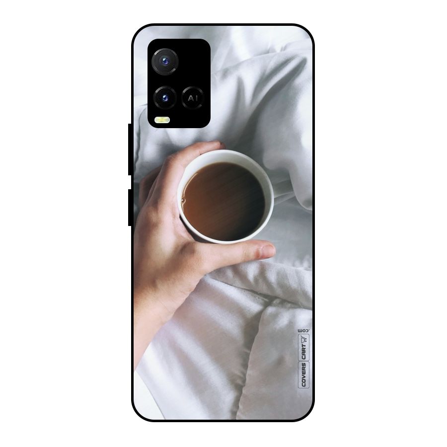 Morning Mocha Metal Back Case for Vivo Y21A