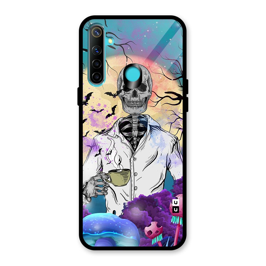 Morning Tea Skull Glass Back Case for Realme Narzo 10