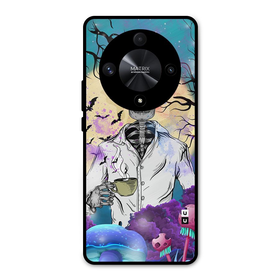 Morning Tea Skull Metal Back Case for Honor X9b