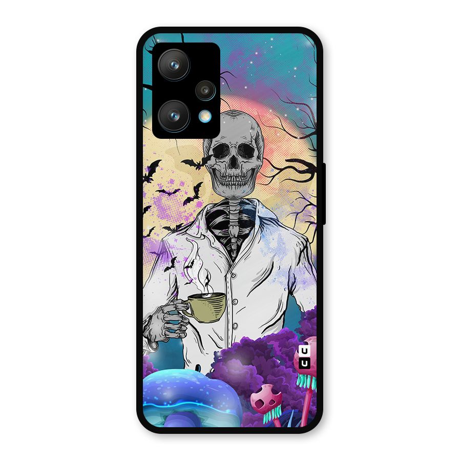 Morning Tea Skull Metal Back Case for Realme 9