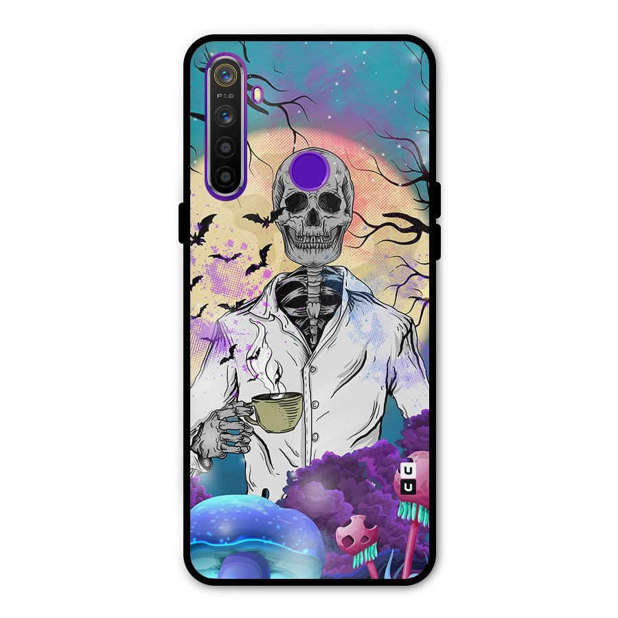 Morning Tea Skull Metal Back Case for Realme Narzo 10