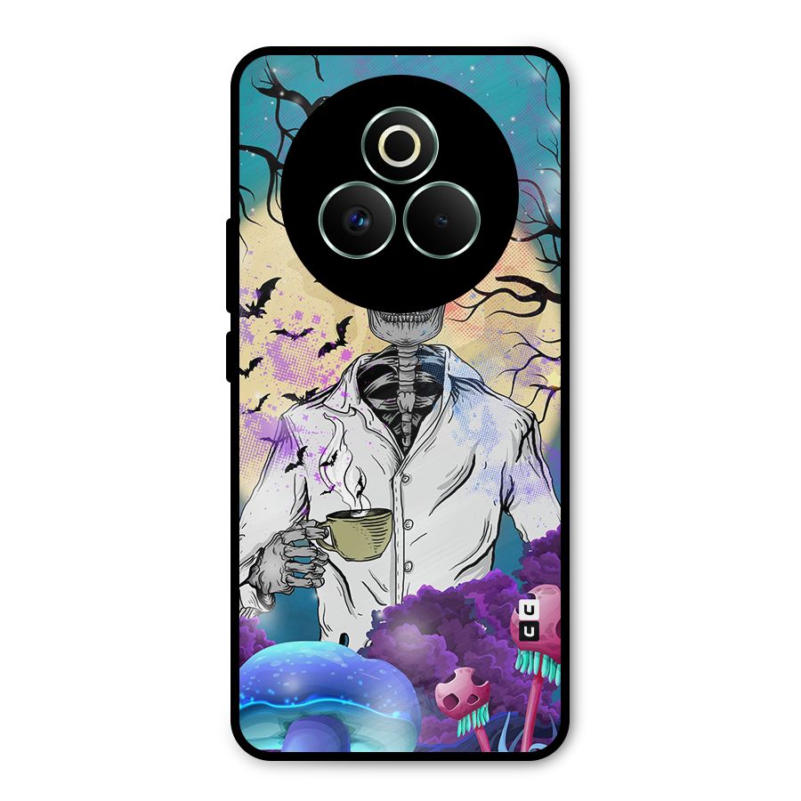Morning Tea Skull Metal Back Case for Realme P3 Pro