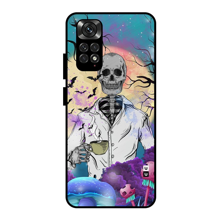 Morning Tea Skull Metal Back Case for Redmi Note 11 Pro Plus 5G
