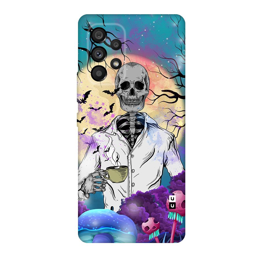 Morning Tea Skull Original Polycarbonate Back Case for Galaxy A53 5G
