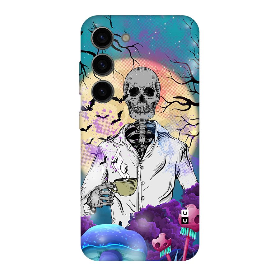 Morning Tea Skull Original Polycarbonate Back Case for Galaxy S23