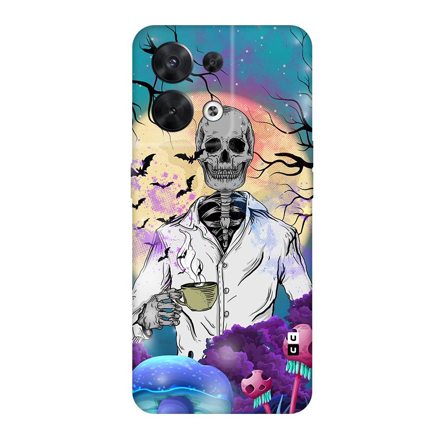 Morning Tea Skull Original Polycarbonate Back Case for Oppo Reno8 5G